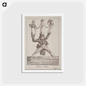 アートポストカード-The Italian Theatre - ウジェーヌ ドラクロワ Postcard.