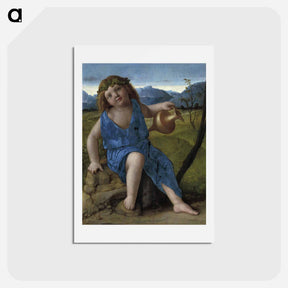 アートポストカード-The Infant Bacchus - ジョヴァンニ ベッリーニ Postcard.
