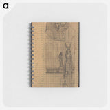 Draft for the intercolumn painting "Egyptian Art II" - グスタフ クリムト Memo.