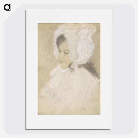 Portrait of a child (Marie Moll) by Gustav Klimt - Gustav Klimt Poster.