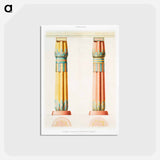 アートポストカード-Karnac Beam Columns
 - エジプト美術史 Postcard.