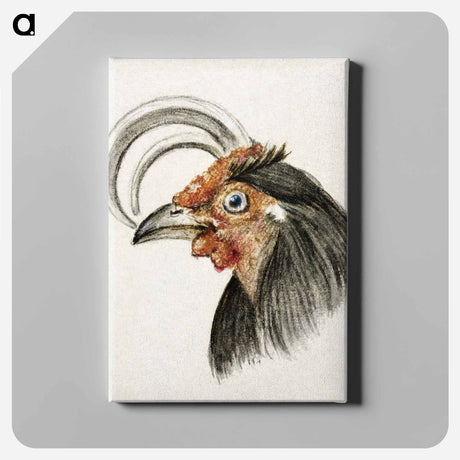 アートパネル-Head of a rooster - ジャン ベルナール Canvas.