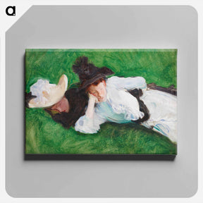 アートパネル-Two Girls on a Lawn - ジョン シンガー サージェント Canvas.