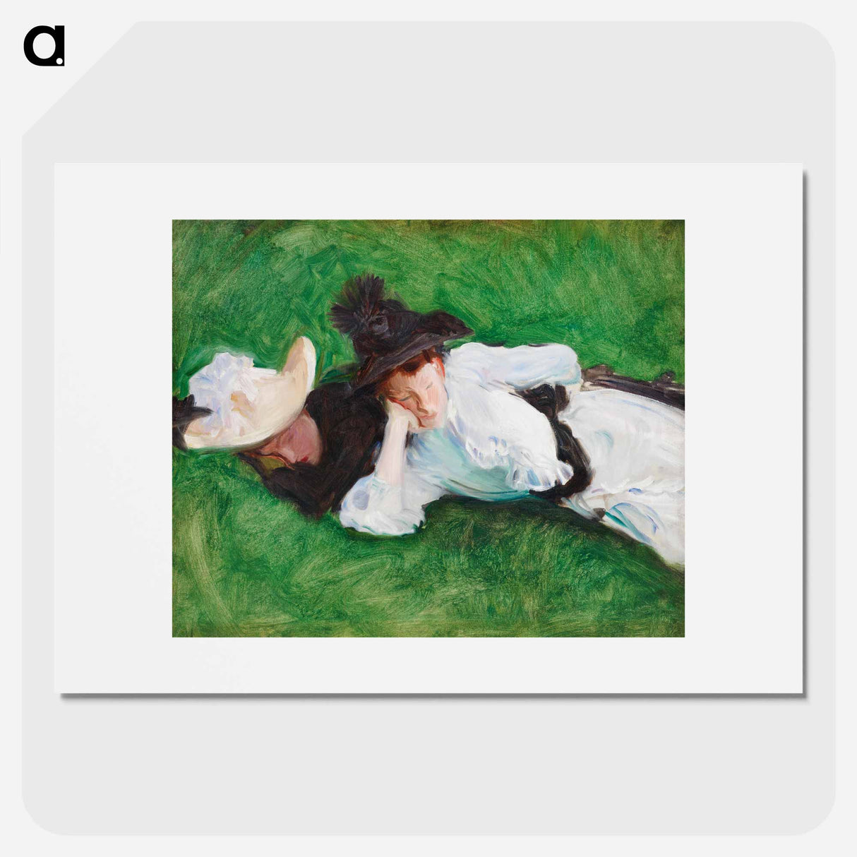 Two Girls on a Lawn - John Singer Sargent Poster.