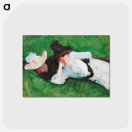 アートポストカード-Two Girls on a Lawn - ジョン シンガー サージェント Postcard.