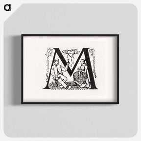 アートポスター-Woodcut monograms - ユリー デ フラーハ Poster.