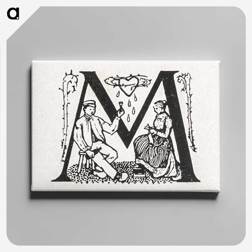 Woodcut monograms - ユリー デ フラーハ Canvas.