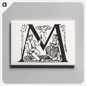 アートパネル-Woodcut monograms - ユリー デ フラーハ Canvas.