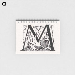 アートメモ帳-Woodcut monograms - ユリー デ フラーハ Memo.
