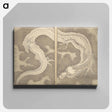 アートパネル-Hokusai's picture book on heroes of china and japan - 葛飾 北斎 Canvas.