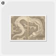 アートポストカード-Hokusai's picture book on heroes of china and japan - 葛飾 北斎 Postcard.