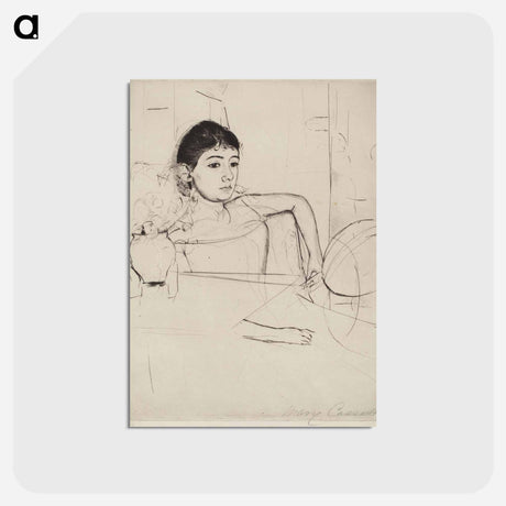 アートポストカード-Mimi as a Brunette - メアリー カサット Postcard.