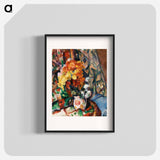 The Flowered Vase - ポール セザンヌ Poster.