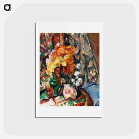 アートポストカード-The Flowered Vase - ポール セザンヌ Postcard.