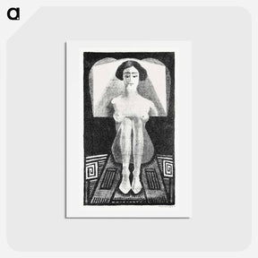 アートポストカード-Nude in Geometric Setting
 - サミュエル ジェスルン Postcard.