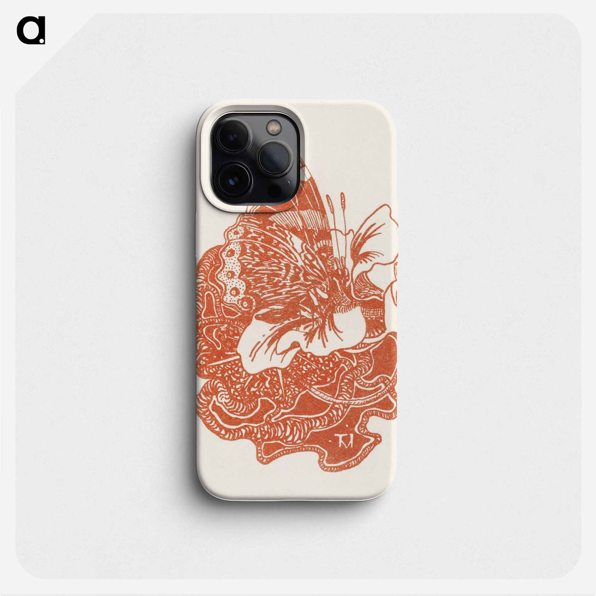 Vlinder op een Oost-Indische kersbloem - テオ ヴァン ホイテマ Phone Case.