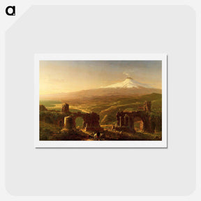 アートポストカード-Mount Aetna from Taormina - トーマス コール Postcard.