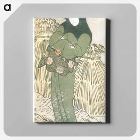 アートパネル-Iwai Hanshirō IV as Otoma, Daughter of Ohina from Inamuragasaki in Kamakura, actually Kikusui, the wife of Kusunoki Masashige - 東洲斎 写楽 Canvas.
