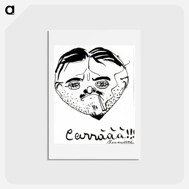 アートポストカード-Carlo Carrá - ウンベルト ボッチョーニ  Postcard.