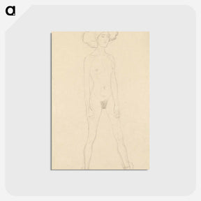アートポストカード-Standing Female Nude
 - ウィーン博物館 Postcard.