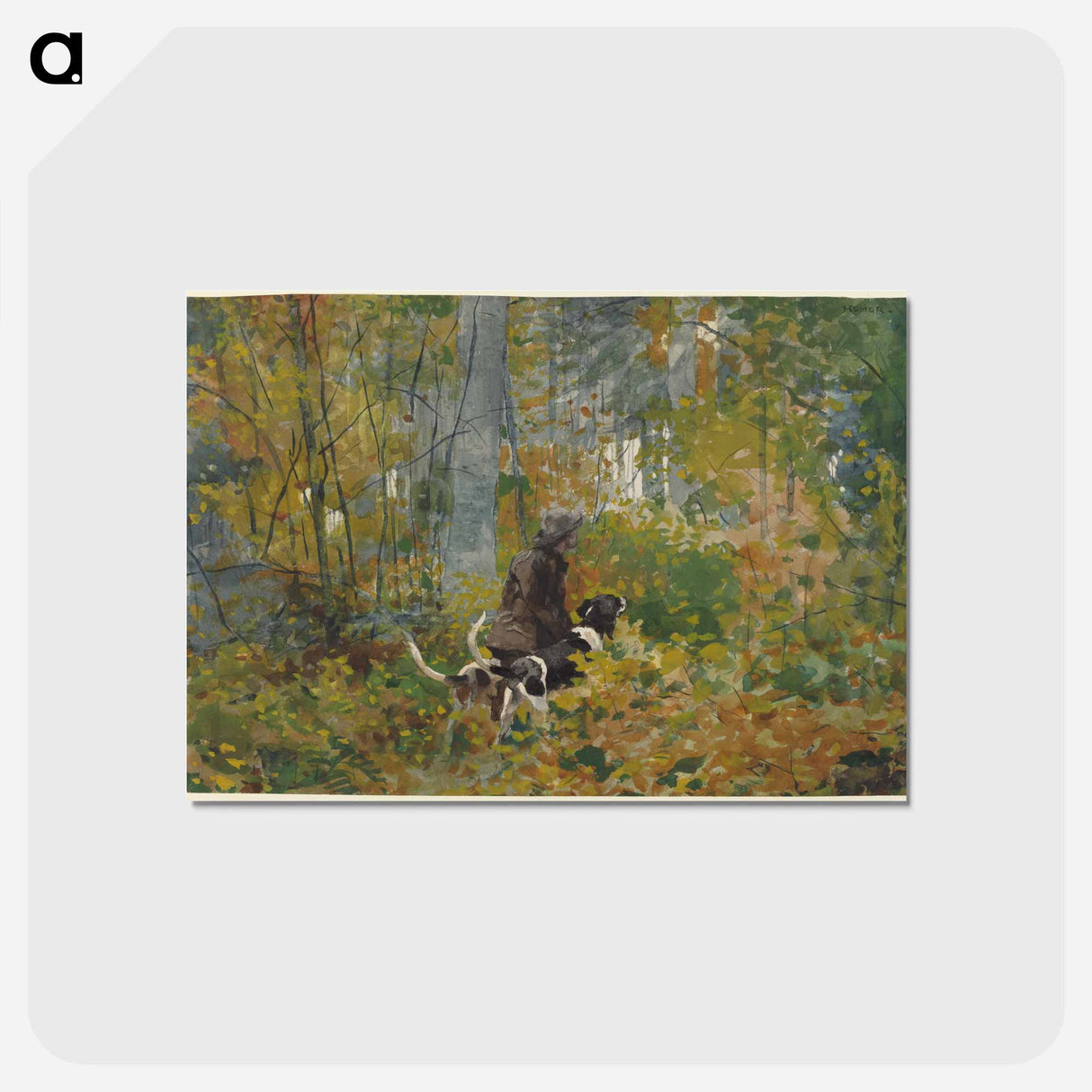 アートポストカード-On the Trail - ウィンスロー ホーマー Postcard.