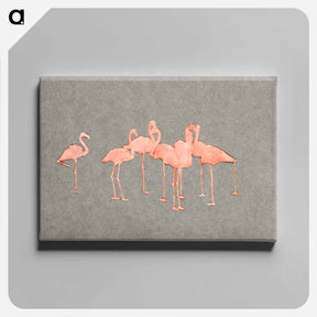アートパネル-Flamingoes - アボット ハンダーソン セイヤー Canvas.