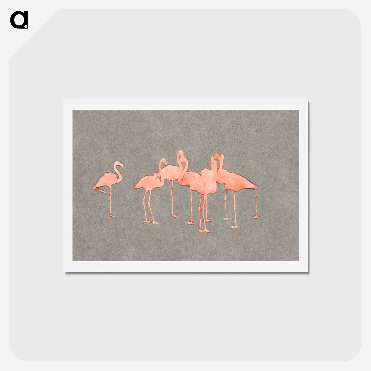 アートポストカード-Flamingoes - アボット ハンダーソン セイヤー Postcard.