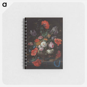 アートメモ帳-Still Life with Flowers and a Watch - エイブラハム ミニョン Memo.