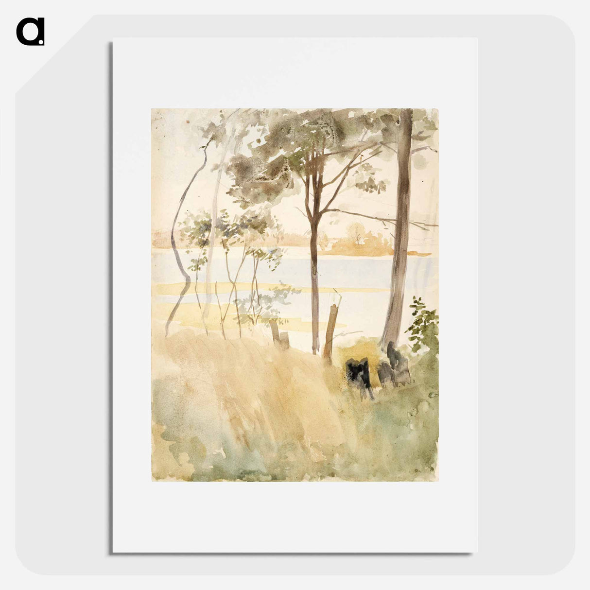 Seashore at haikko in autumn - アルバート エーデルフェルト Poster.