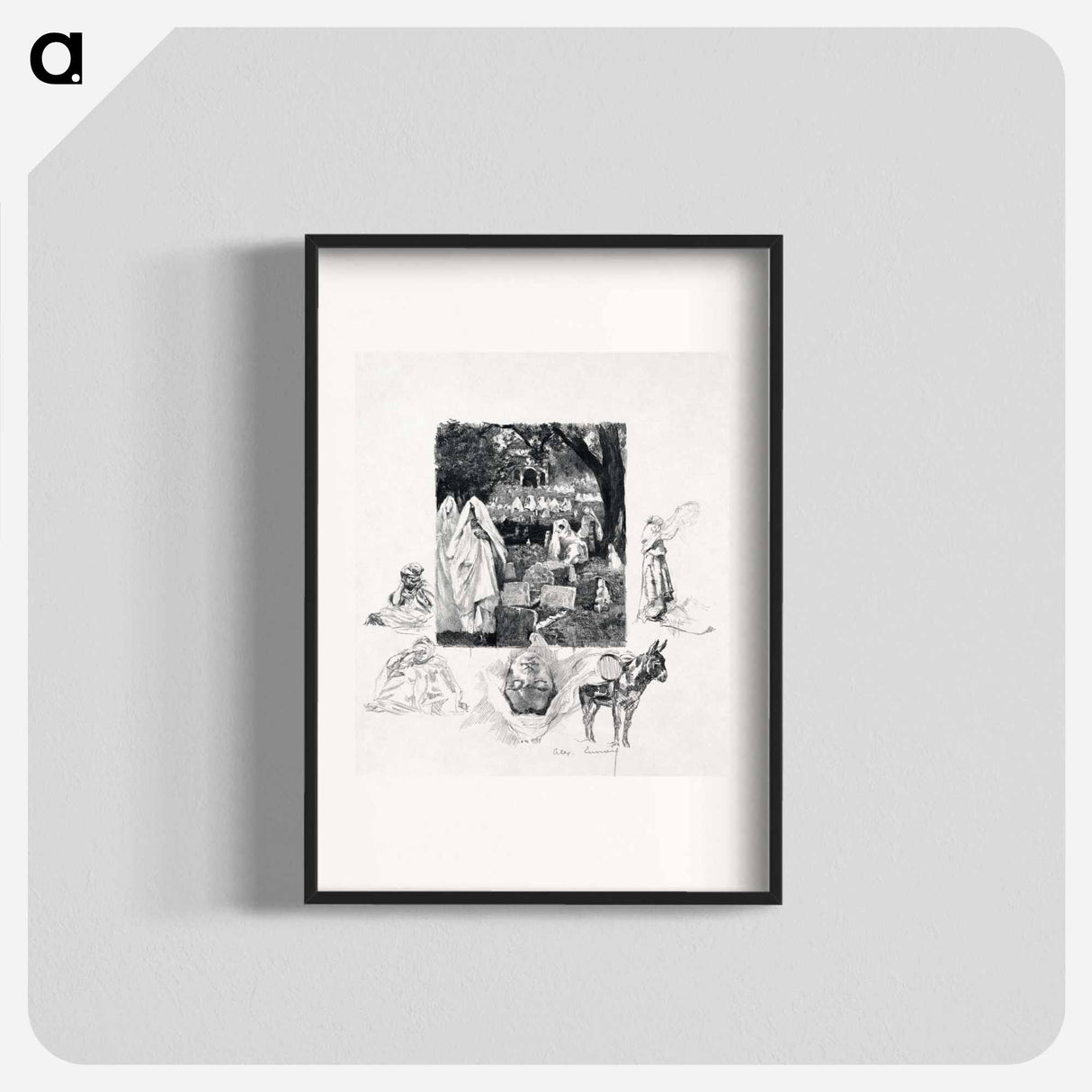 Moroccan Sketches - アレクサンドル ルノア Poster.