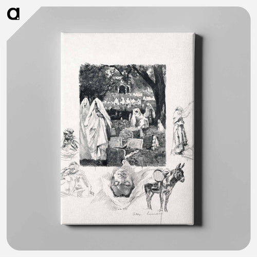 Moroccan Sketches - アレクサンドル ルノア Canvas.
