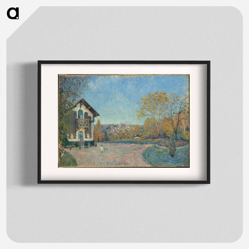 View of Marly-le-Roi from Coeur-Volant - アルフレッド シスレー Poster.