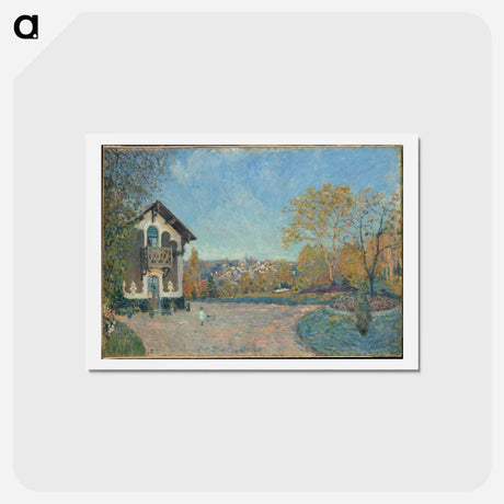 アートポストカード-View of Marly-le-Roi from Coeur-Volant - アルフレッド シスレー Postcard.