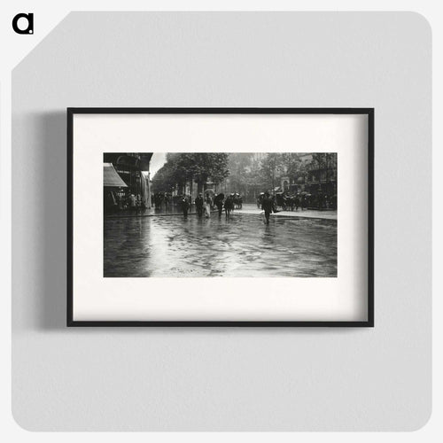 A Wet Day on the Boulevard, Paris - アルフレッド スティーグリッツ Poster.