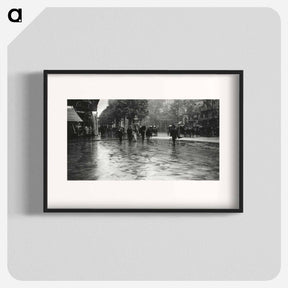 アートポスター-A Wet Day on the Boulevard, Paris - アルフレッド スティーグリッツ Poster.