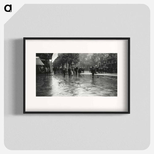 A Wet Day on the Boulevard, Paris - アルフレッド スティーグリッツ Poster.