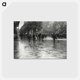 アートポストカード-A Wet Day on the Boulevard, Paris - アルフレッド スティーグリッツ Postcard.
