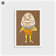 アートポストカード-Humpty Dumpty Costume Design for Alice in Wonderland - 不思議の国のアリス Postcard.