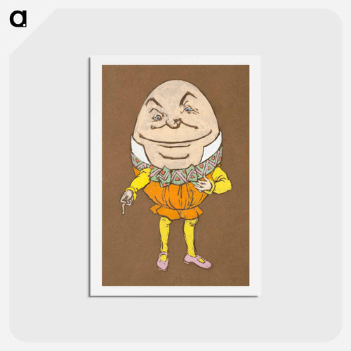 Humpty Dumpty Costume Design for Alice in Wonderland - 不思議の国のアリス Postcard.