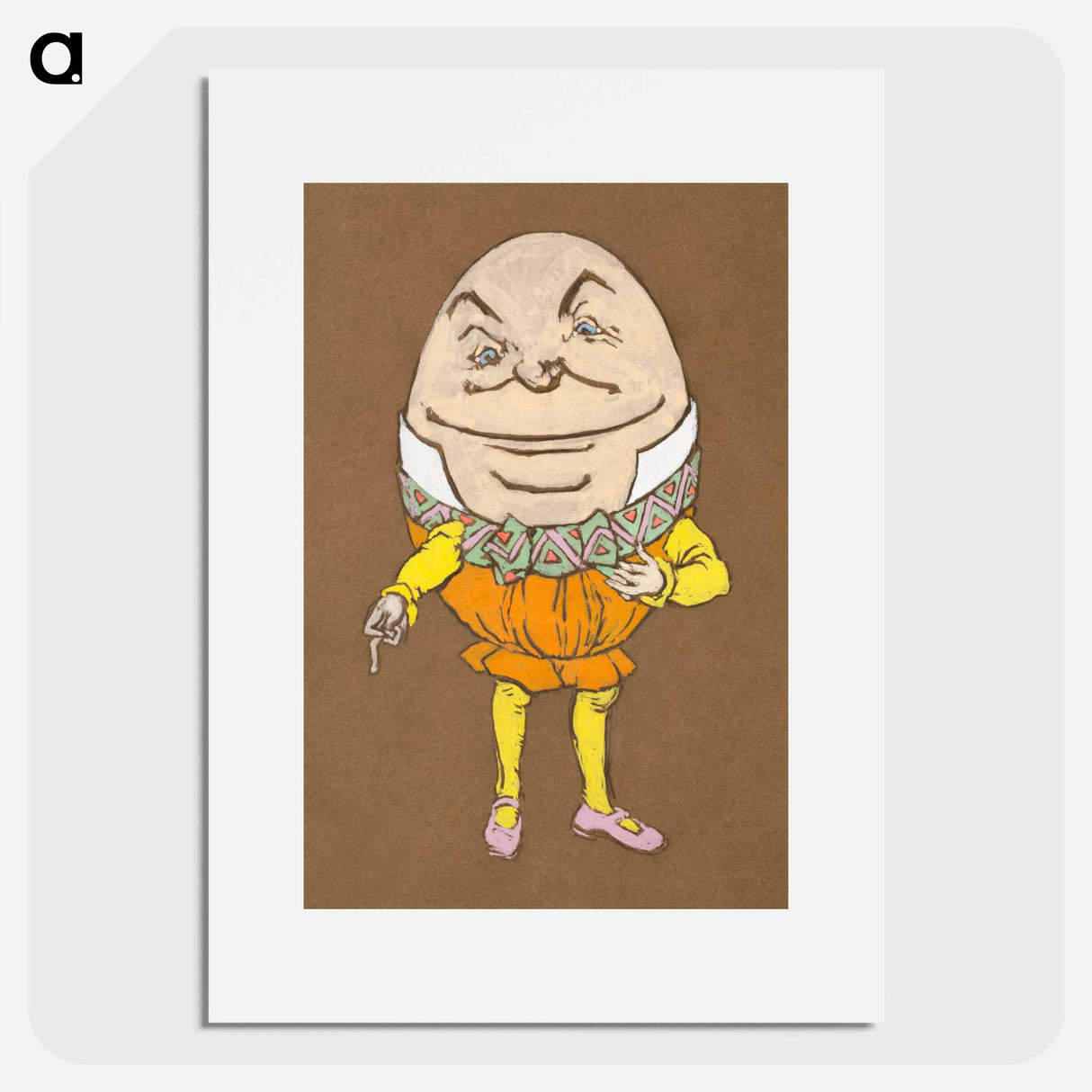 Humpty Dumpty Costume Design for Alice in Wonderland - Alice in Wonderland Poster.