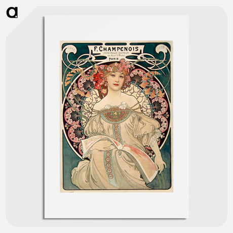 Alphonse Mucha(アルフォンス ミュシャ) - F. Champenois Imprimeur - Editeur - アルフォンス ミュシャ Poster. - artgraph.「アートをもっと気軽に」世界の名画やアート作品をポスターなど身近なアイテムにプリントして販売するサイト「artgraph.」ポスター、アートフレーム、スマホケース、ノート…etcなど多くの製品を用意しております。専属アーティストの作品もあり、ここだけしか買えないアートに出会えます。│