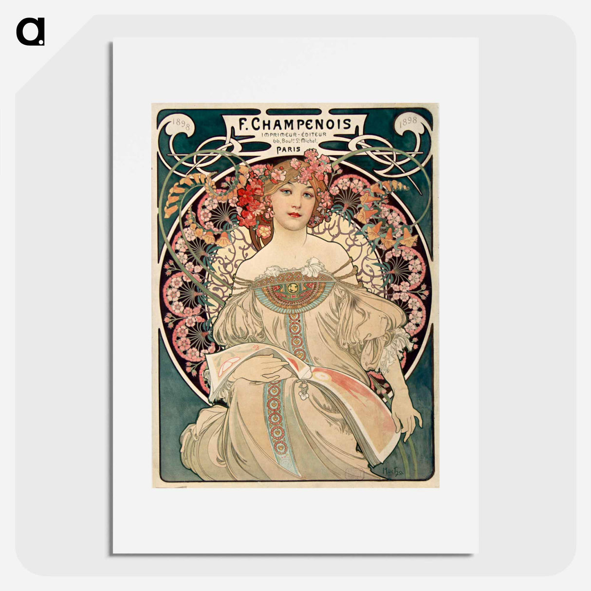 F. Champenois Imprimeur-Editeur - Alphonse Mucha Poster.