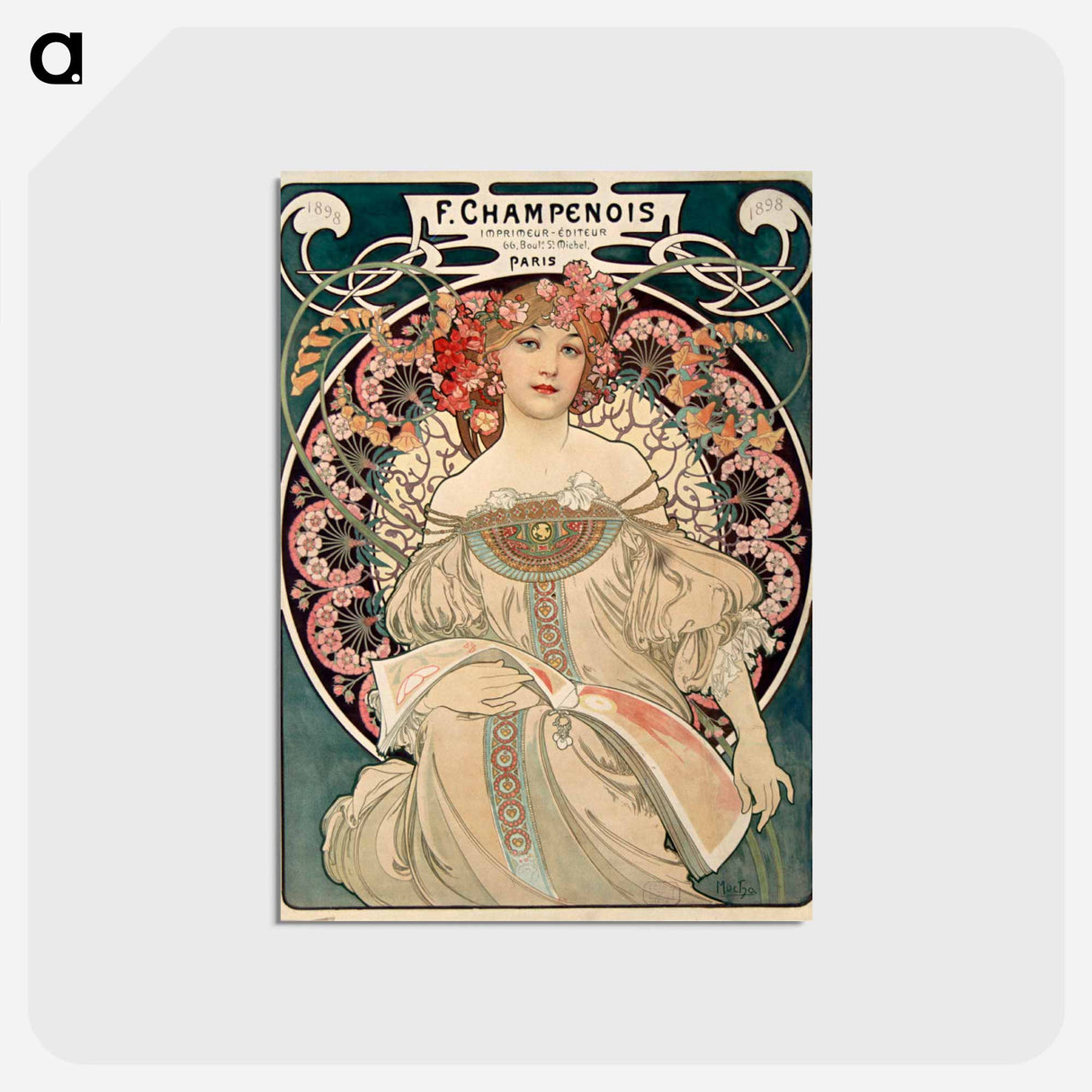 アートポストカード-F. Champenois Imprimeur-Editeur - アルフォンス ミュシャ Postcard.