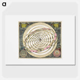 Scenograph of the Planetary Orbits Encompassing the Earth - アンティーク地図 Poster.