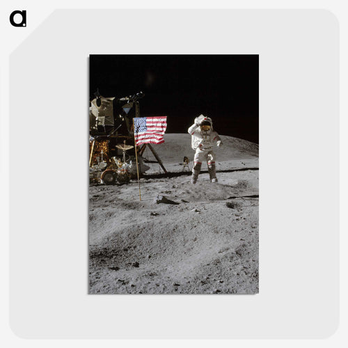 Apollo 16 - アポロ月面着陸 Postcard.