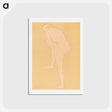 アートポストカード-Figure Bending Forward with Right Knee Raised - オーギュスト ロダン Postcard.