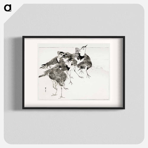Little Ringed Plover, Illustration from Bijutsu Sekai
 - 美術世界 Poster.