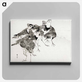 アートパネル-Little Ringed Plover, Illustration from Bijutsu Sekai
 - 美術世界 Canvas.