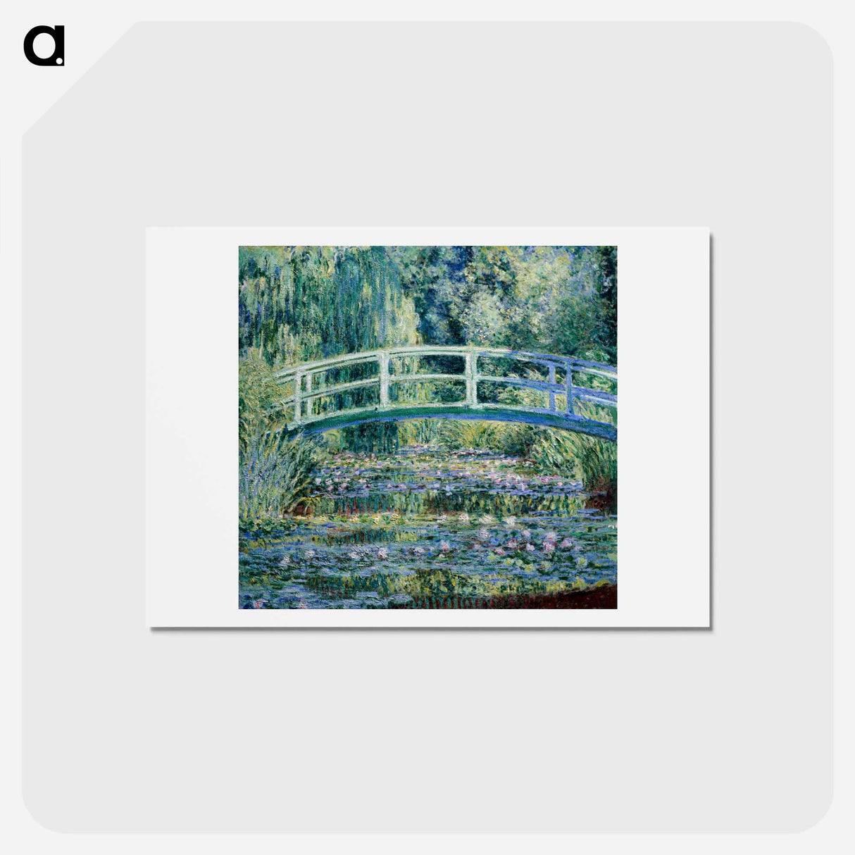 Water Lilies and Japanese Bridge - クロード モネ Postcard.