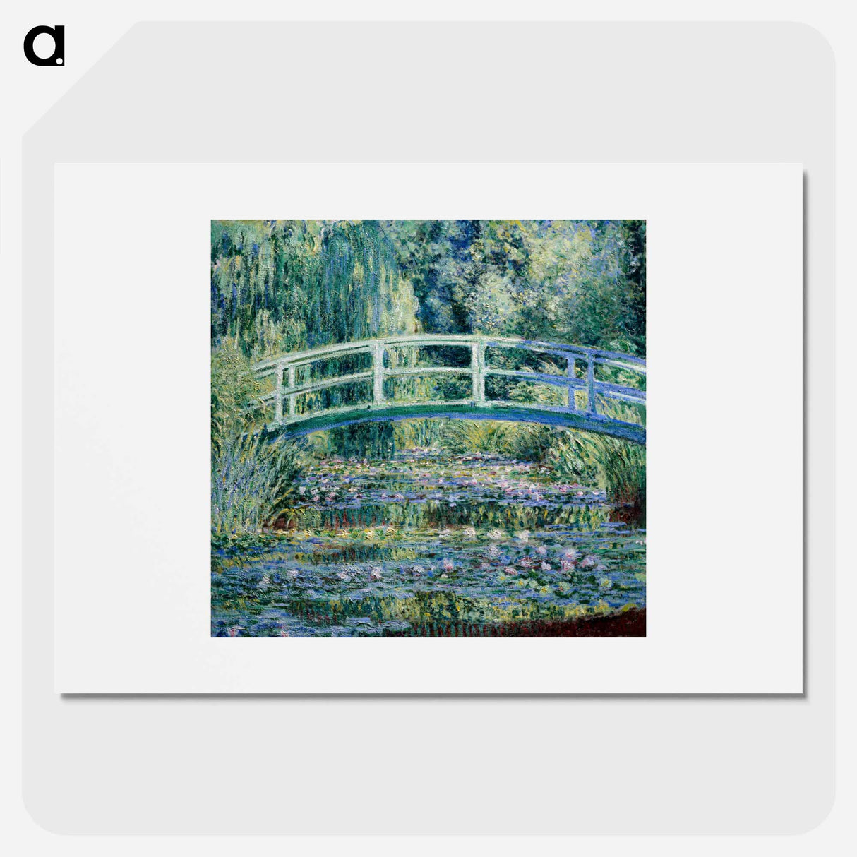 Water Lilies and Japanese Bridge - Claude Monet Poster.